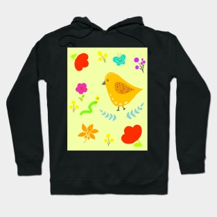 Happy Spring (Green Background) Hoodie